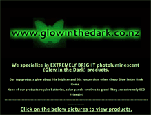 Tablet Screenshot of glowinthedark.co.nz